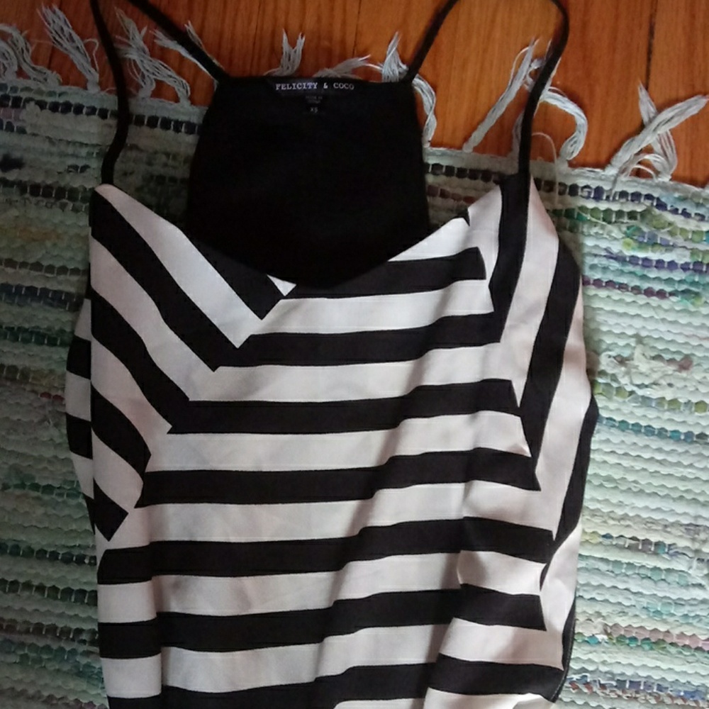 Black and White hi/lo dress